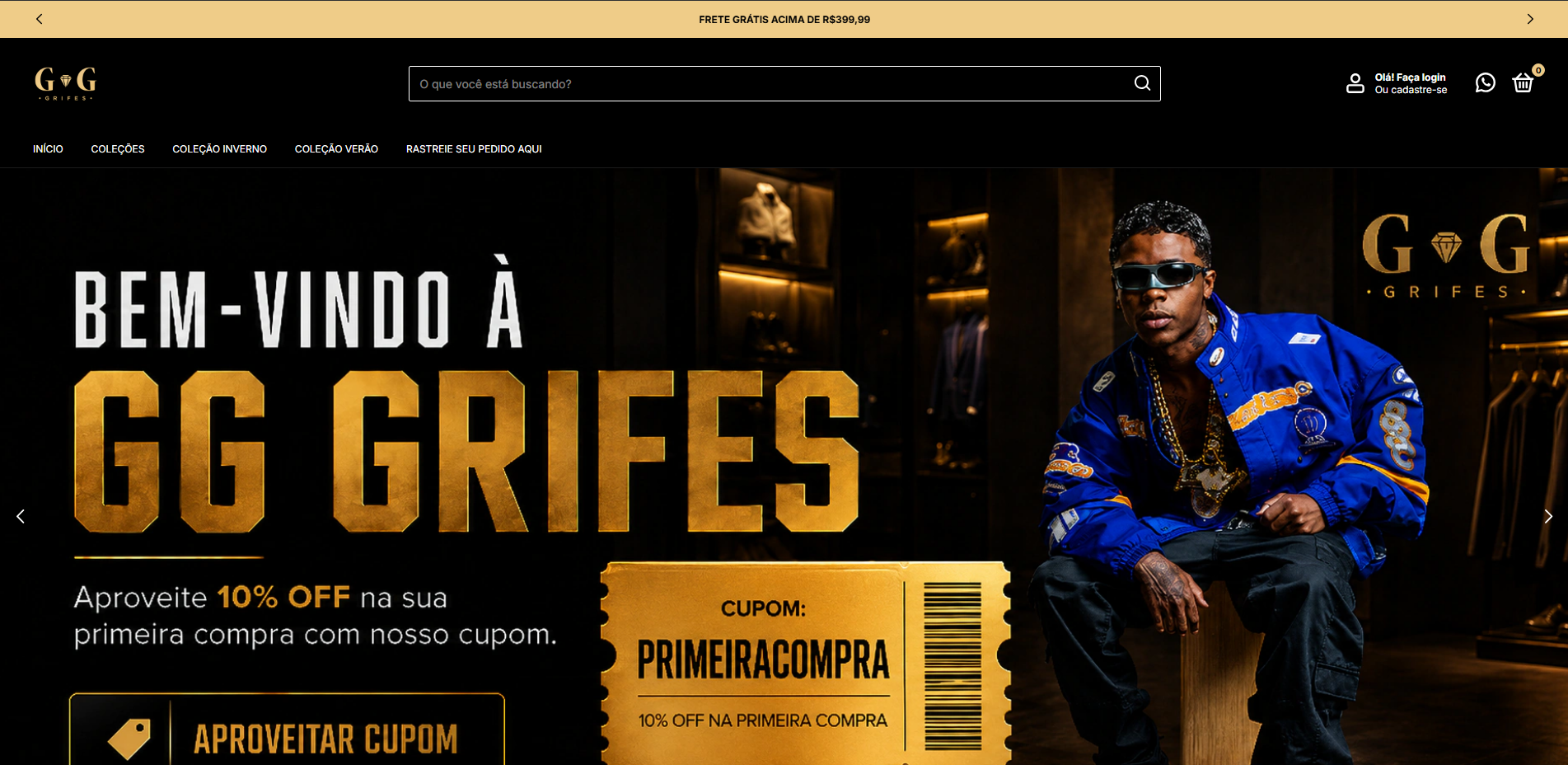 Prévia do site GG Grifes